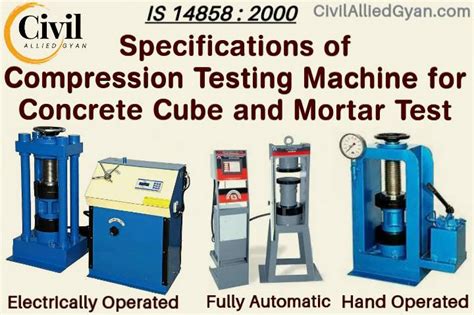 is code for compression testing machine|IS 14858 (2000): Requirements for com.